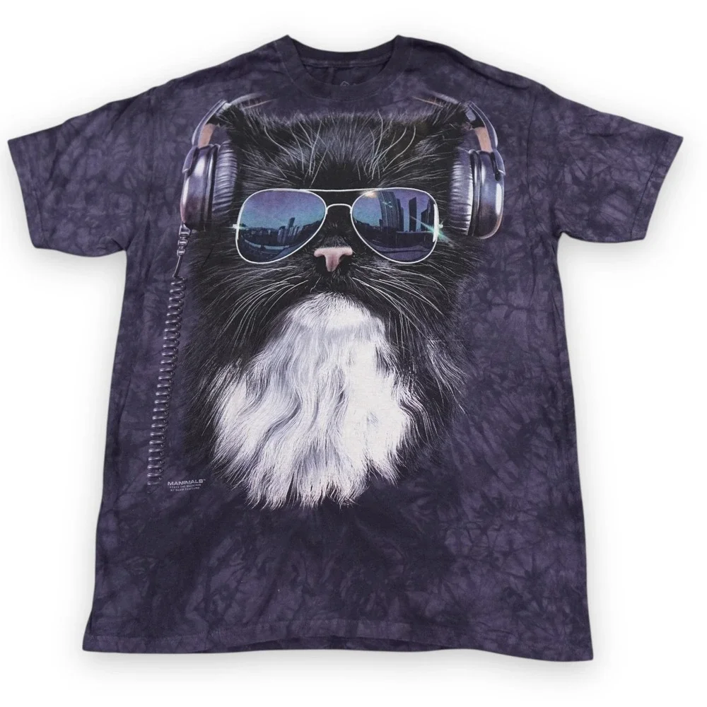 The Mountain Cool Cat Manimals Large Blue Tye Dye Kittens‎ Headphones Sunglasses